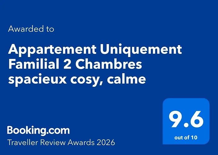 Appartement Uniquement Familial 2 Chambres Spacieux Cosy, Calme